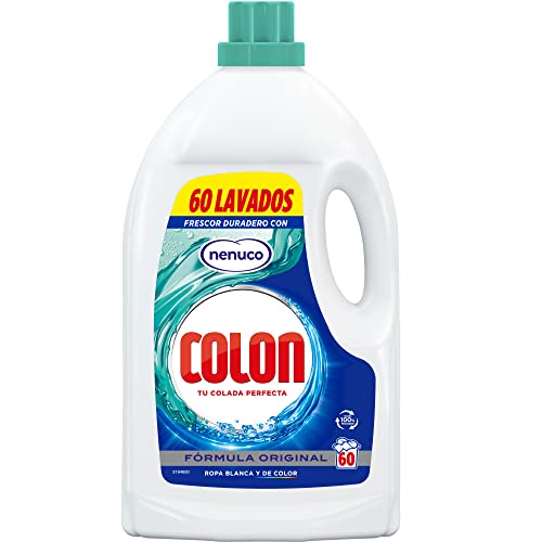 Colon Nenuco - Detergente para Lavadora, adecuado para Ropa Blanca y de Color, Formato Gel - 60 dosis
