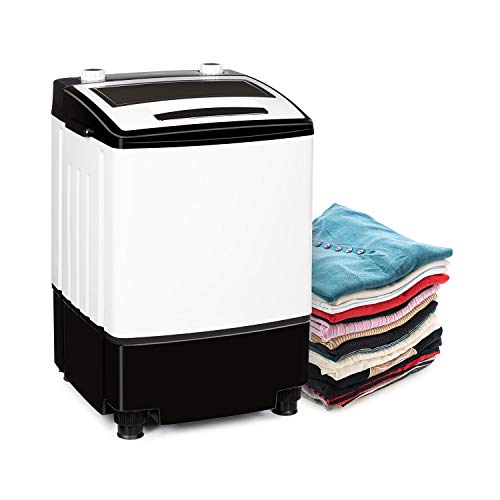 Klarstein Bubble Boost lavadora - 260 W de potencia, lavados con 3 kg, centrifugado de 1kg, programable de 0 a 10 minutos en lavado y hasta 5 minutos en centrifugado, negro